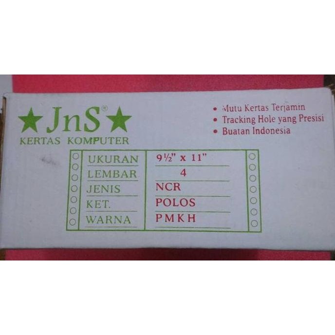 

Kertas NCR Rangkap / Invoice paper 4 Play Ukuran 9 1/2 x 11 Per Box