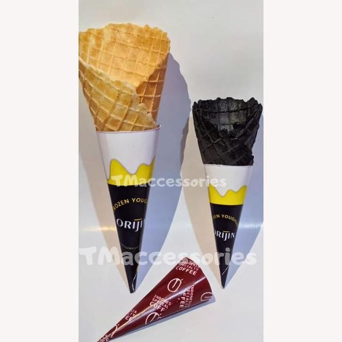 

TERBARU! PAPERCONE ICE CREAM CUSTOM / KERTAS KEMASAN PEMBUNGKUS ES KRIM CONE