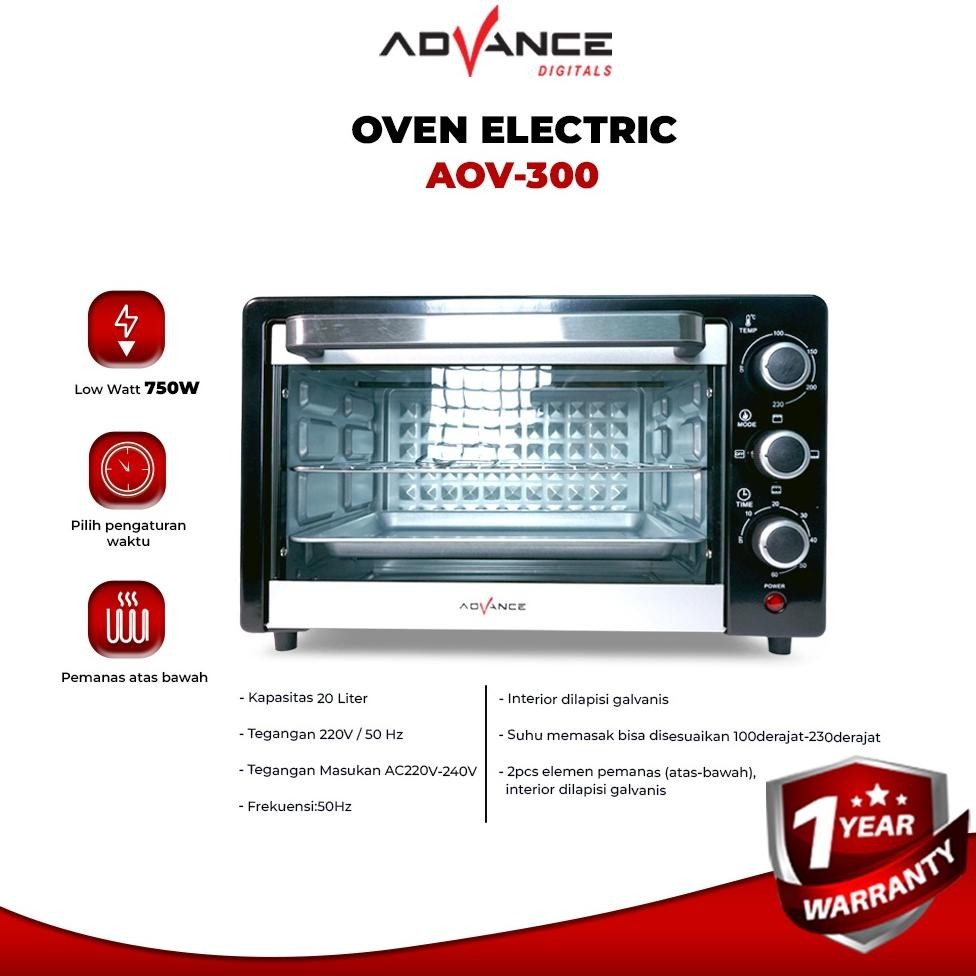 Advance AOV300 Oven Listrik Low Watt 20 Liter