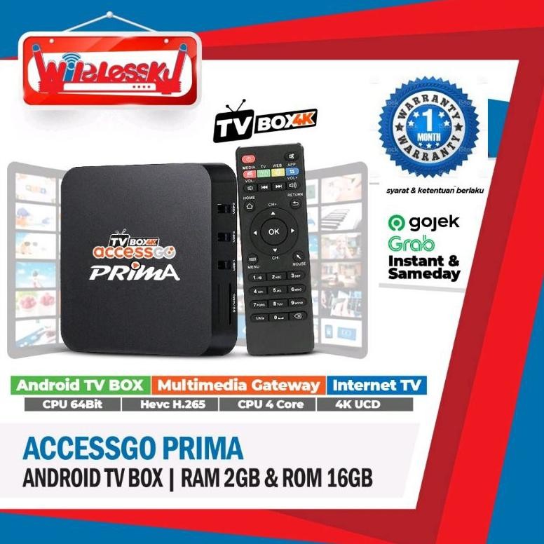 NEW Android TV Box 4K ACCESSGO SmartTV RAM 2GB/16GB PRIMA [terbaik][terlaris]