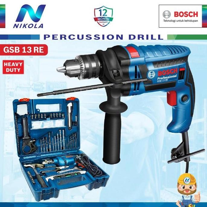 Gsb 13 Re Bosch Impact Drill Bor Beton Bosch Gsb13Re + Acc Bosch Be Hd