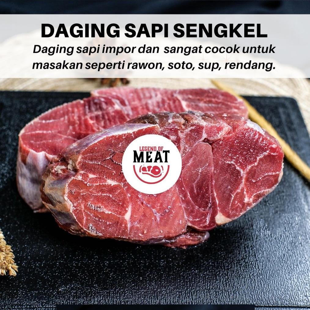 

Termurah Daging Sapi Sengkel (Kembang) / Beef Shin Shank Import - 250 Gram Ah