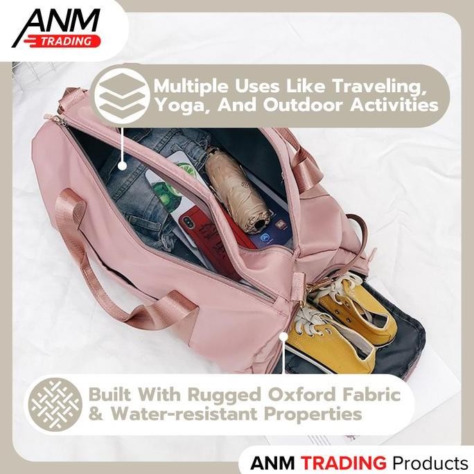 Tas Travel / GYM / Sport Bag Pria Wanita Unisex Canvas Duffel/Weekender Bag