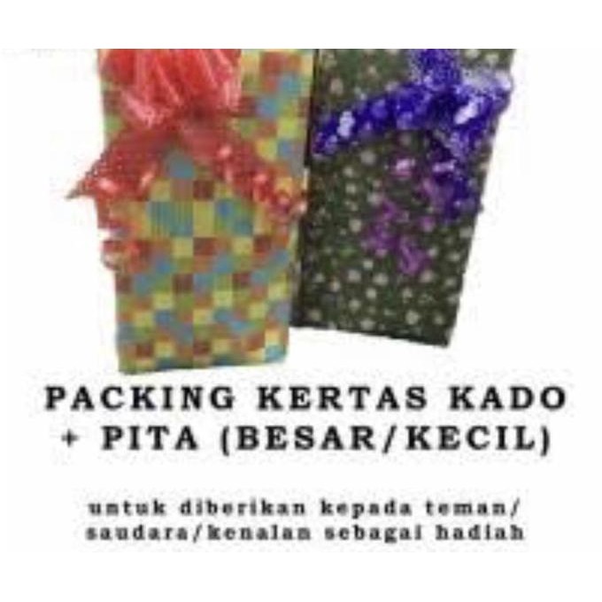 

langsung order saja] Packing kado+pita / wrapping/ bungkus kado/ kertas kado/ hias kado