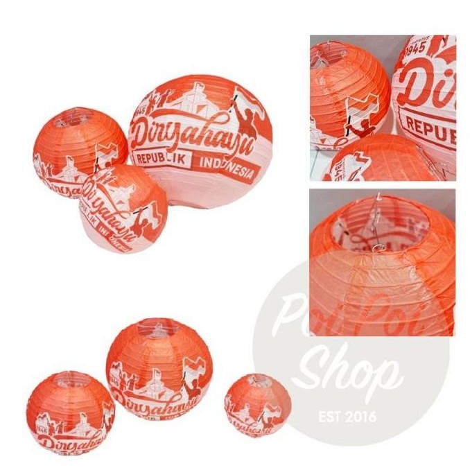 ] Lampion Kertas Merah Putih Dekorasi 17 Agustus Merah Putih Lampion Kertas TERMURAH BERKUALITAS