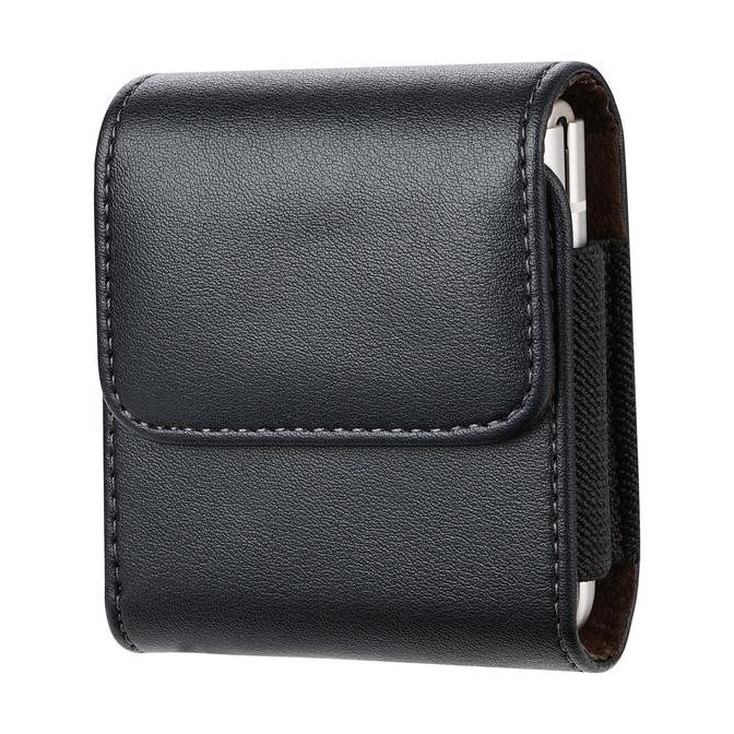 Sarung HP Pinggang Kulit Klip Jepit Putar untuk Samsung Z Flip 6 5 4 3