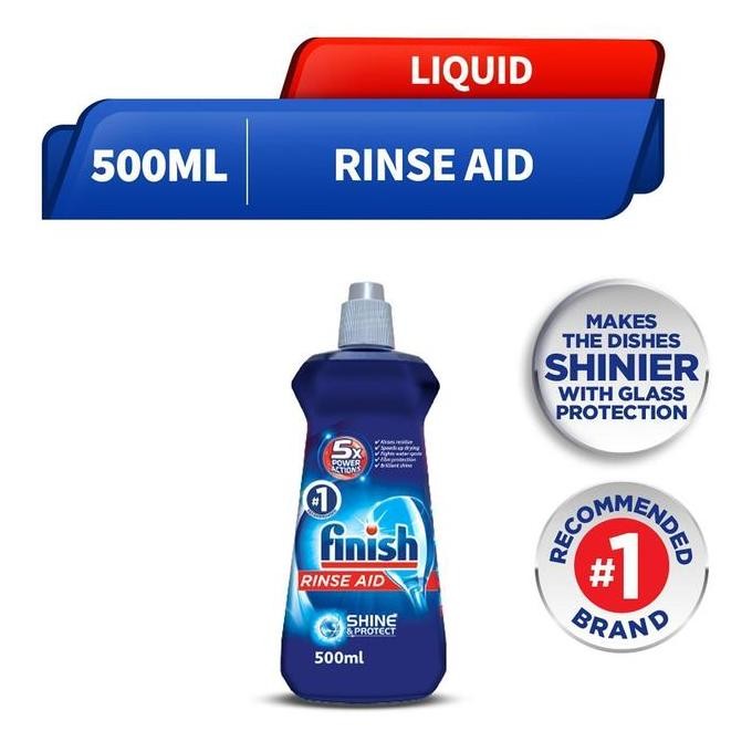 Finish Rinse Aid Dishwasher, Brilliant Shine & Protect 500 ML