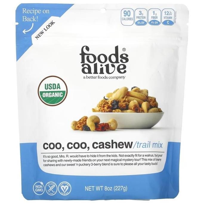 

Foods Alive, Organic Trail Mix, 8 oz (227 g) - Coo, Cashew