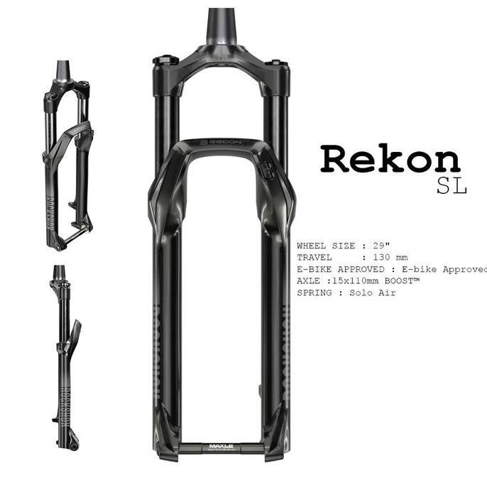 Fork Rockshox Recon SL 29 Inch Travel 130mm Boost 110x15mm Solo Air Black - 29er
