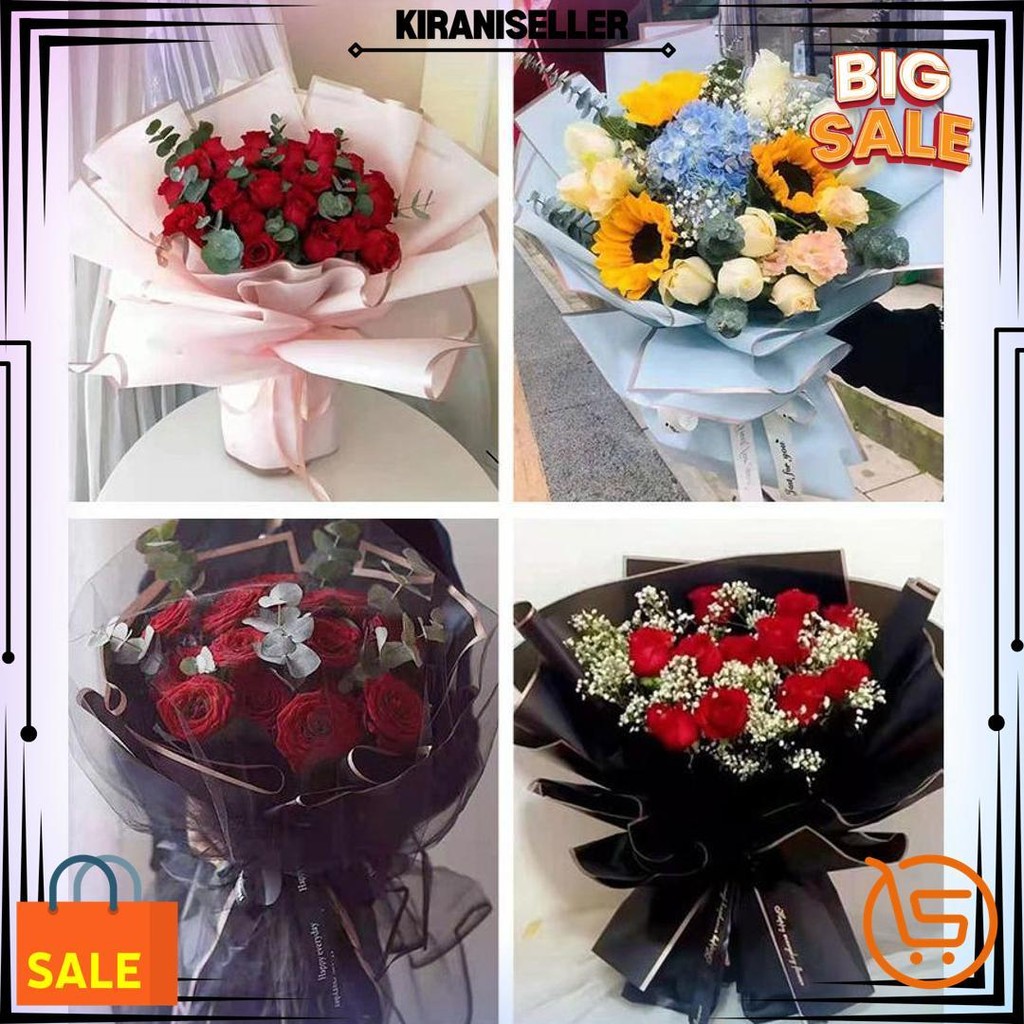 

Kertas Bunga List Gold Gdm (1 Pack = 20 Pcs) Flower Wrap/ Pembungkus Bunga Waterproof Promo 6.6