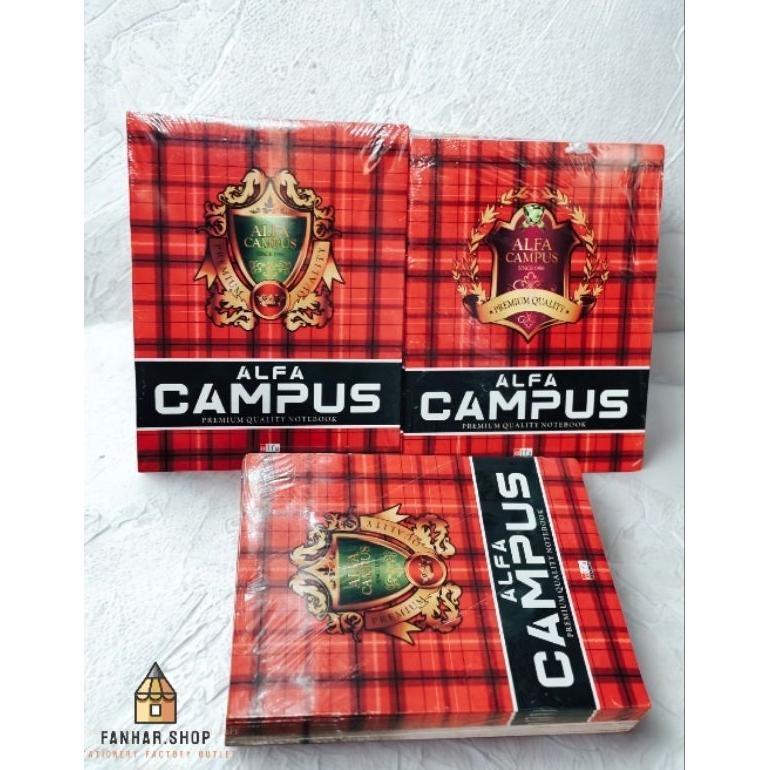 

ALFA CAMPUS Buku tulis isi 38 lembar murah isi 5 buku ukuran buku tulisbiasa/pendek/uk kwarto/buku biasa (21cmx16cm)