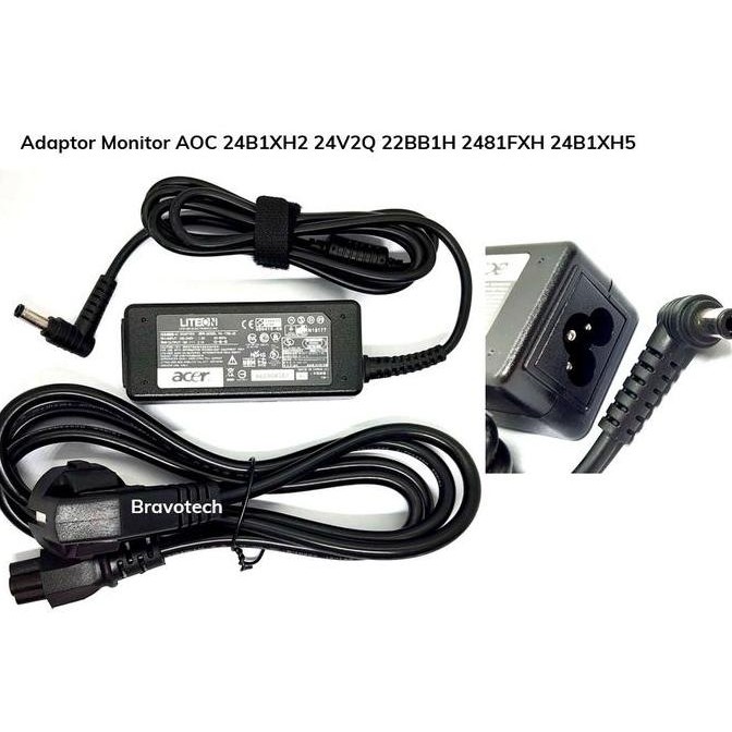 Adaptor Monitor AOC 24B1XH2 24V2Q 22BB1H 2481FXH 24B1XH5 New Garansi BARU