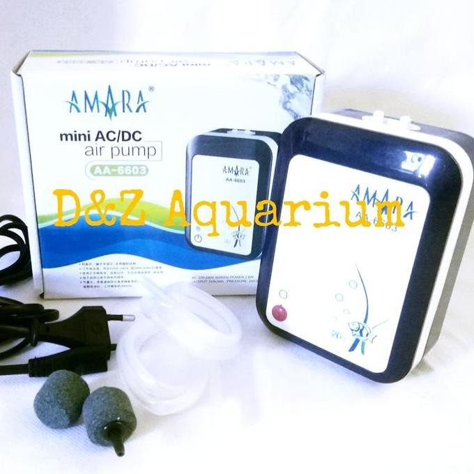 AMARA AA-6603 AC/DC AERATOR PORTABLE TANPA LISTRIK POMPA UDARA AQUARIUM