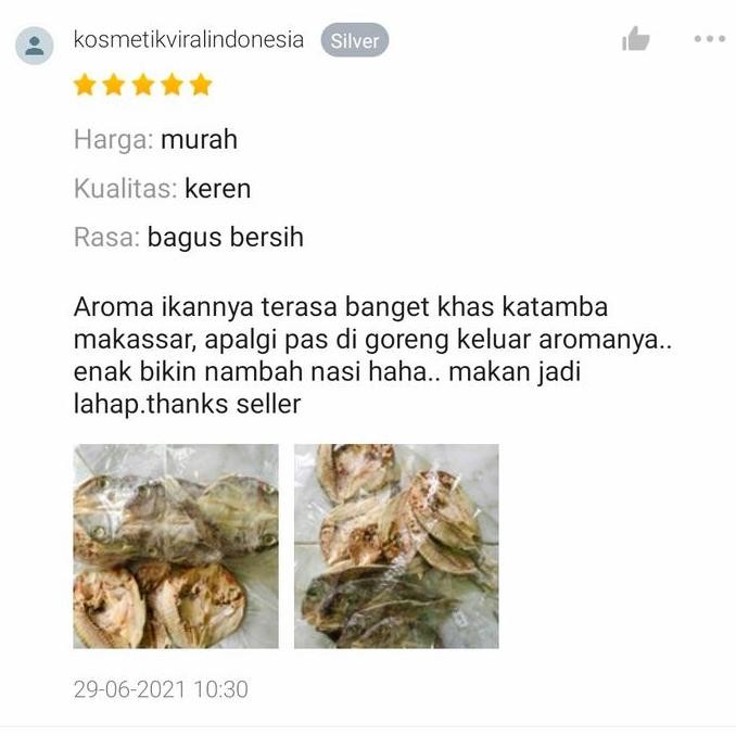

Ikan Asin Katamba Kakap Putih - Dried Salty Snapper fish 500 gram