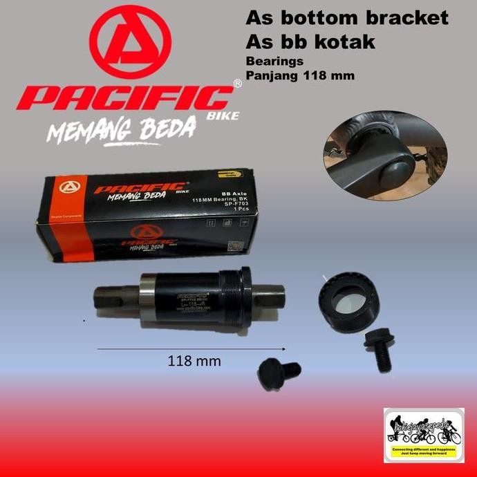 PACIFIC As BB Tengah Bearing sepeda BOTTOM BRACKET as kotak