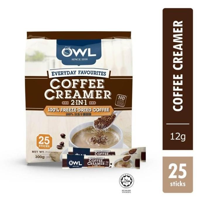

Owl 2 in 1 Instant Coffee with Creamer 25 x 12g