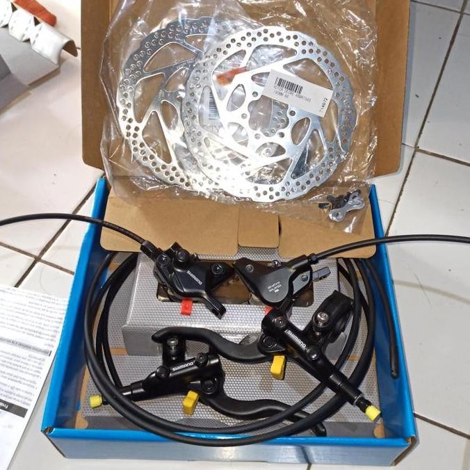 Rem Sepeda Brake set Hydraulic Shimano Deore M4100 BR MT410 Hidrolik