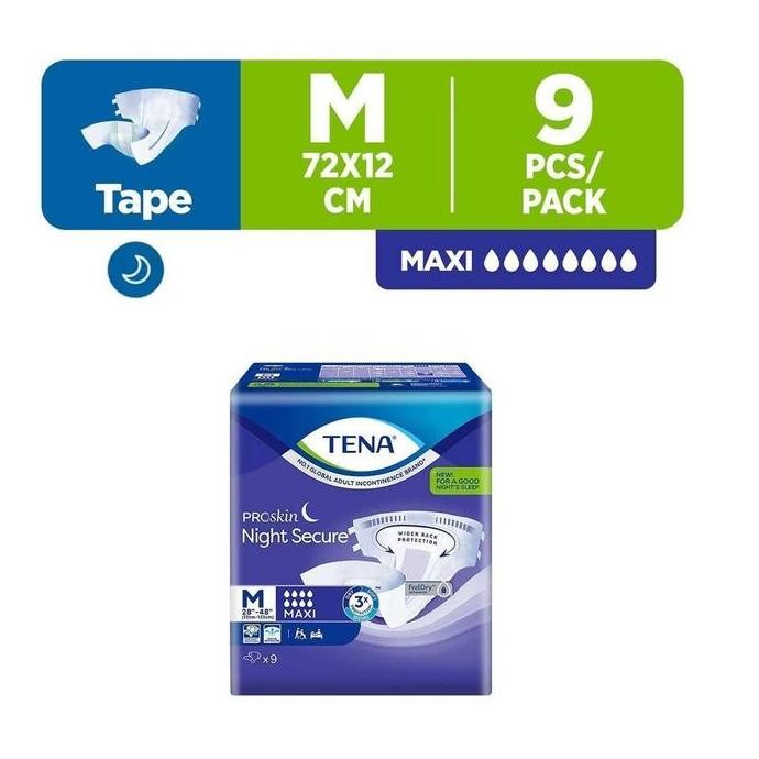 

Tena Proskin Night Secure Adult Diapers - M (9pcs)