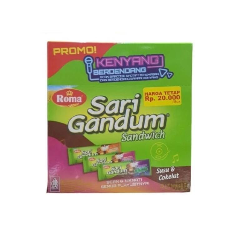 

FM Roma Sari Gandum Sandwich Isi 12 Pcs Cokelat