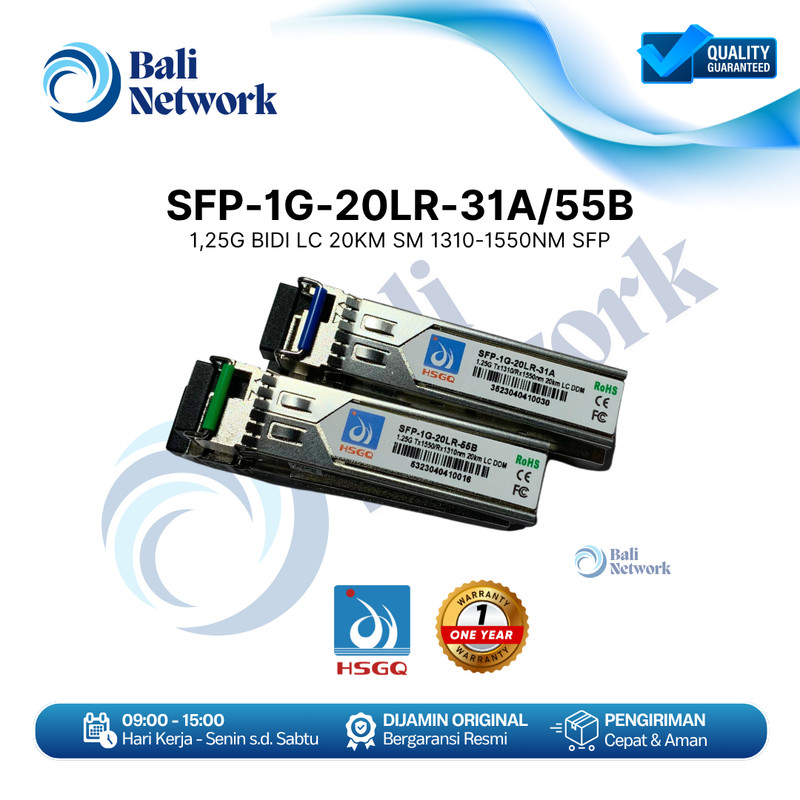 SFP-1G-20LR-31A/55B HSGQ 1.25G bidi LC 20km SM 1310/1550nm SFP