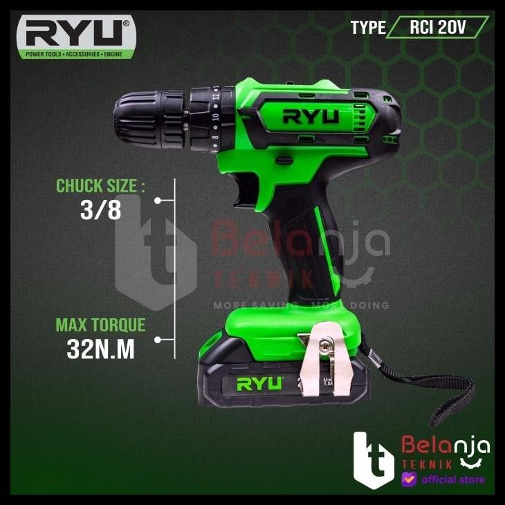 DISKON RYU TEKIRO RYU RCI 20V CORDLESS IMPACT / MESIN BOR TANGAN BATREI TANPA BATERAI  BISA UNTUK BO
