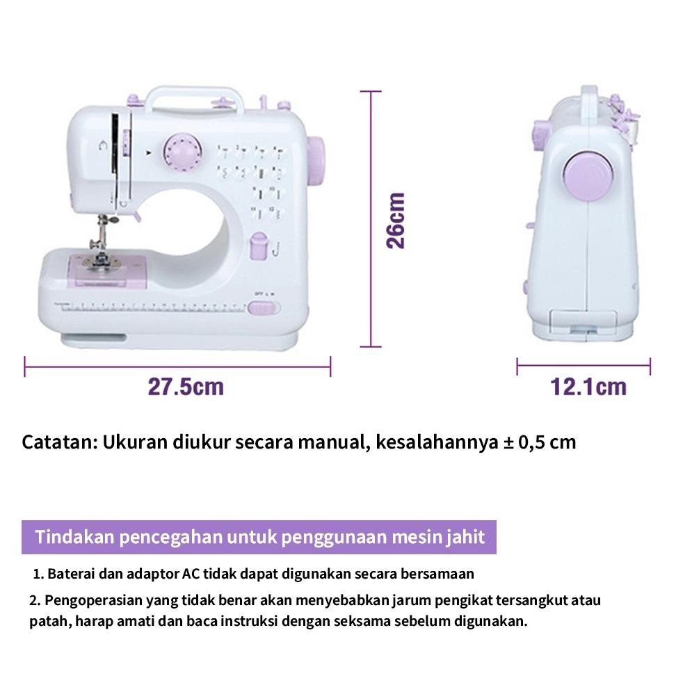 Mesin Jahit Mini Portable Mesin Jahit Multifungsi Dengan 12 Pola Jahitan / Mesin Jahit Portable