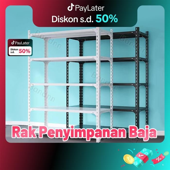 DK BandnnRak Baja 4/5/6 Lapisan Organizer Penyimpanan Berat Rak Gudang Stainless Rack Rak Power Rak 