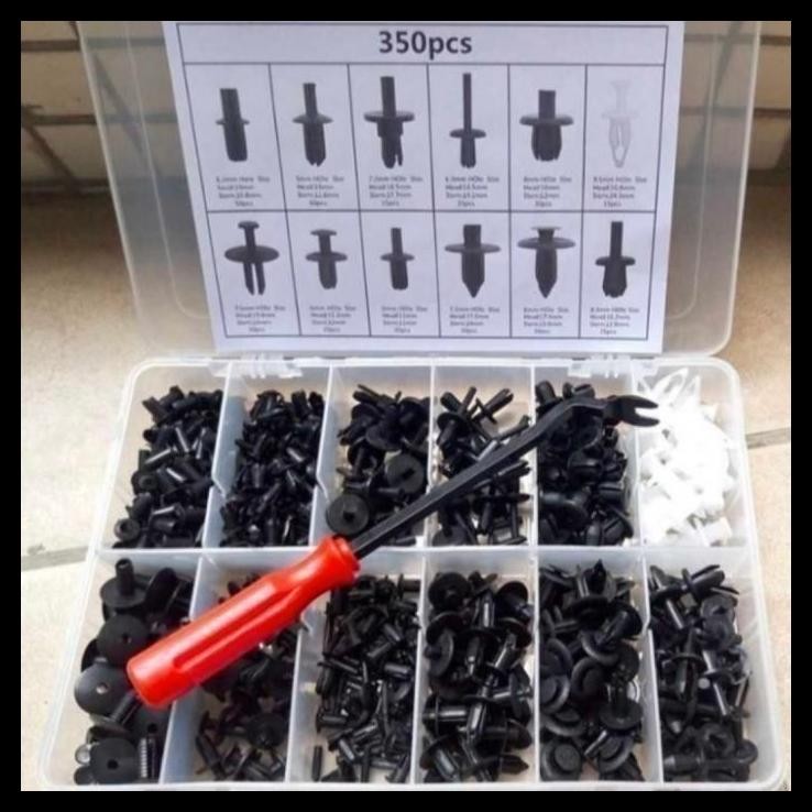 BEST DEAL PAKET 1 KOTAK KLIP BAUT RIVET MOBIL KARIMUN ESTILO MUR PENGENCANG 