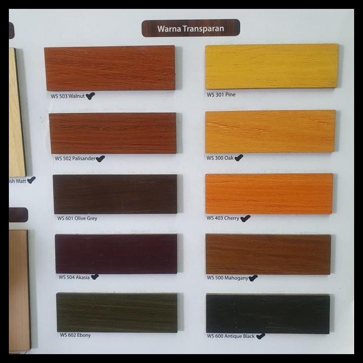 TERMURAH MOWILEX WATER-BASED WOOD STAIN / CAT KAYU WATER BASED 