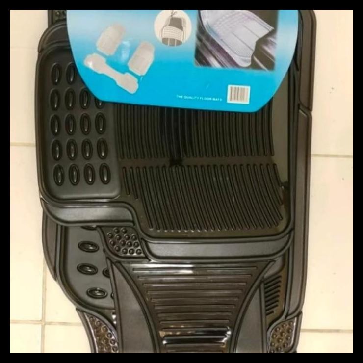 DISKON KARPET KARET 3 POTONG SMOKE HITAM TRANSPARAN MOBIL KIJANG SUPER 