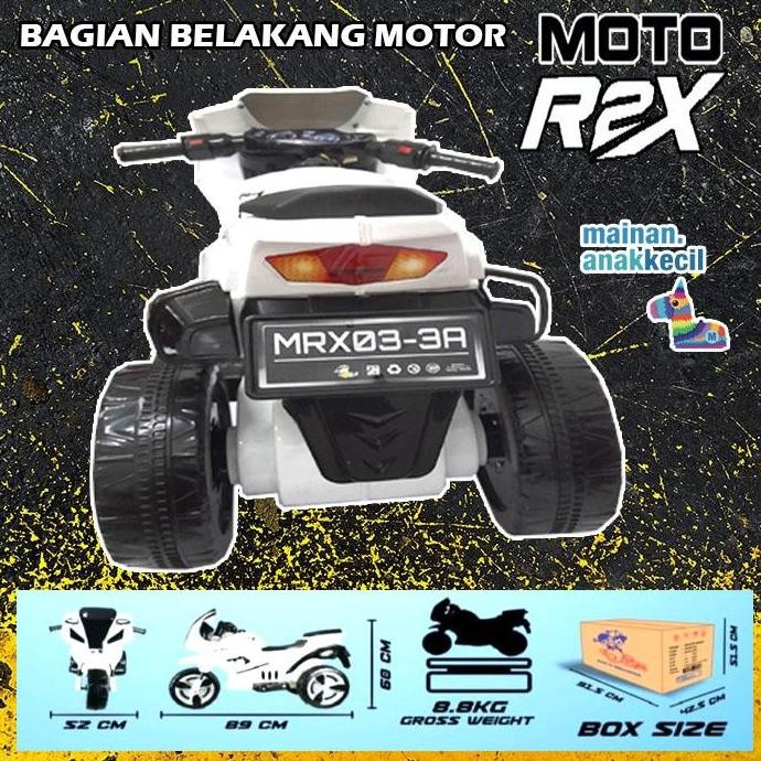 MAINAN ANAK RIDE ON MOTOR MOTORAN RODA 3 MOTOR AKI ACCU R2X YOTTA