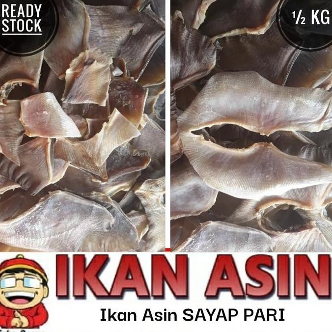 

Ikan Asin PARI 500 gr cap TOKE BAGAN SIAPI API