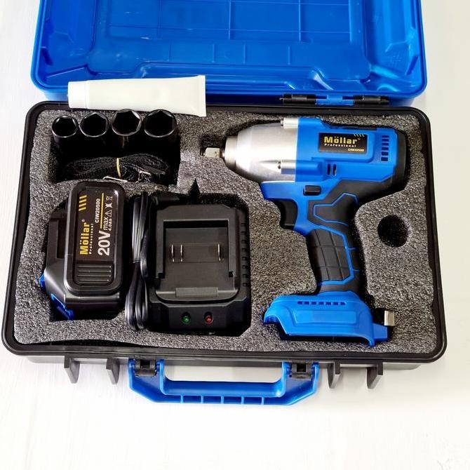 Mollar Ciw20500 Cordless Impact Wrench Buka Baut Mobil 500Nm
