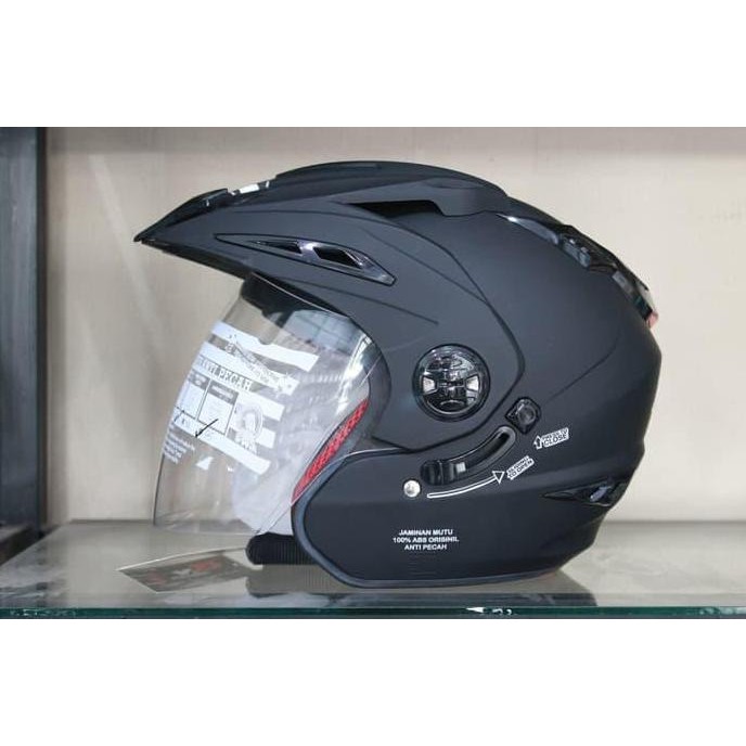 Helm Rn Double Visor Hitam Doff Mirip Ink T1 Terbaru