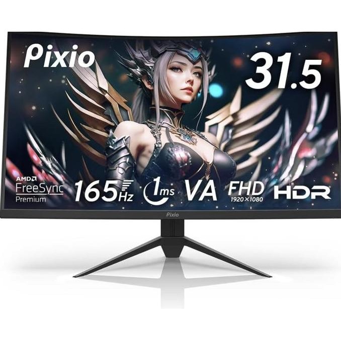

Pixio PXC325 1500R Curved 31.5 FHD 1ms Gtg 165Hz AMD Freesync Curved Gaming Monitor