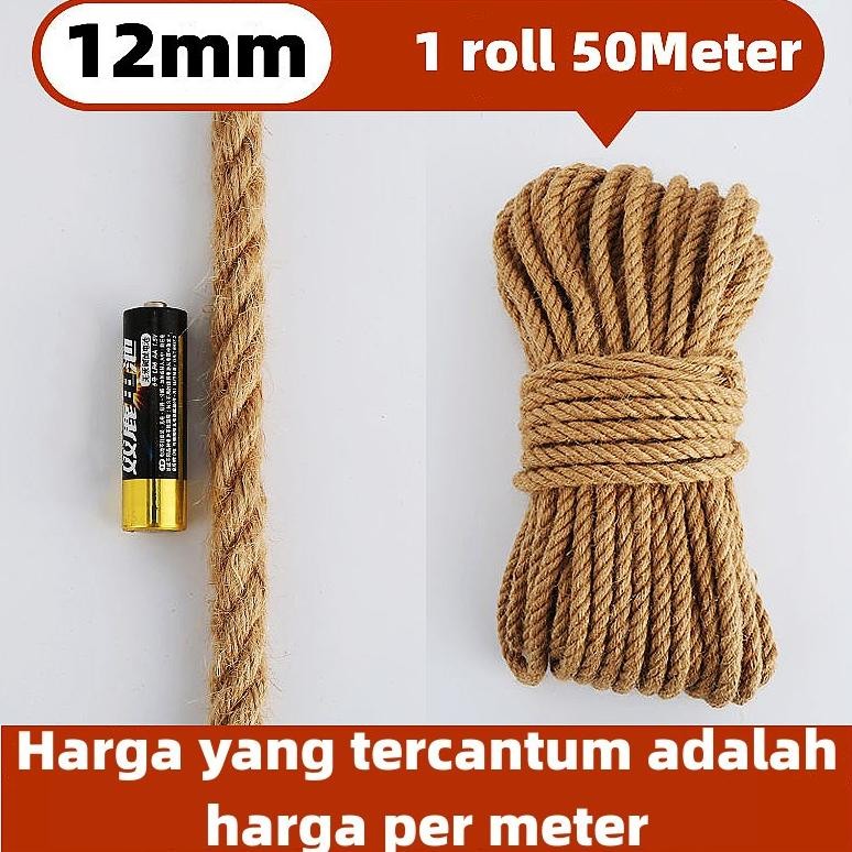 

Tali Goni 12mm /Hemp Rope / Tali Tambang / Tali Tambang / Tali Serat goni / Tali mendong