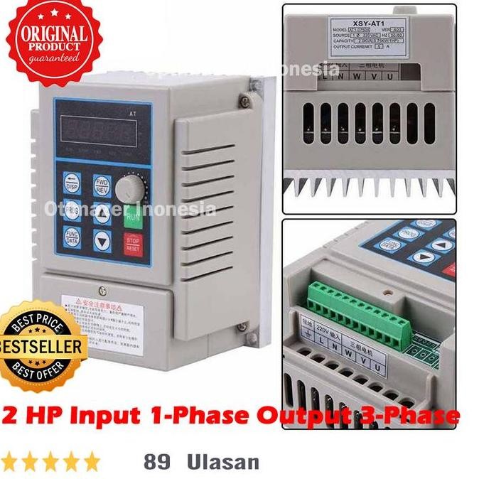 Inverter Variable Motor 1.5Kw/2 Hp Input 1-Phase Output 3-Phase Ac