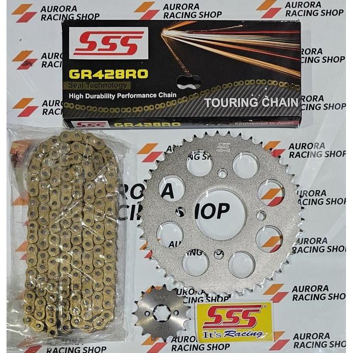 Gear Set Sss Cbr 150 R Cb 150 R Sonic 150 R & Rantai Sss 428 Ro Oring