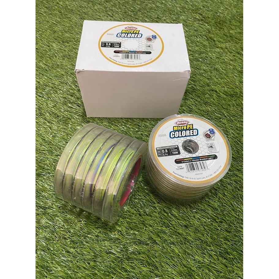 BENANG PE BERKLEY MICRO PE COLORED X8 PER 100 METER MULTI GUNA
