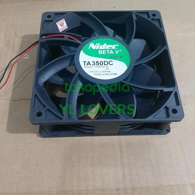 BARU  Fan 12x12 24v DC/Kipas 24v DC 12cm tebal 3.8cm/ Exhaust 24v DC 12cm