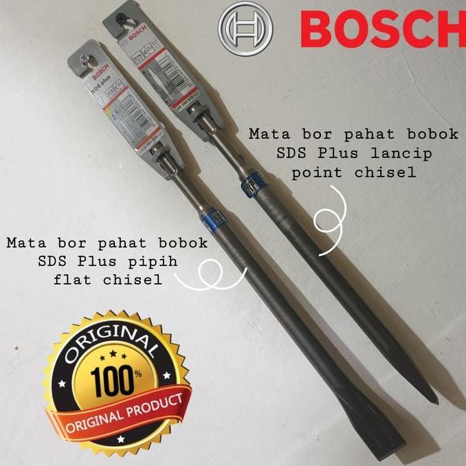 Mata Pahat Bobok Beton Sds Plus Chisel Flat Pipih Lancip Point Bosch