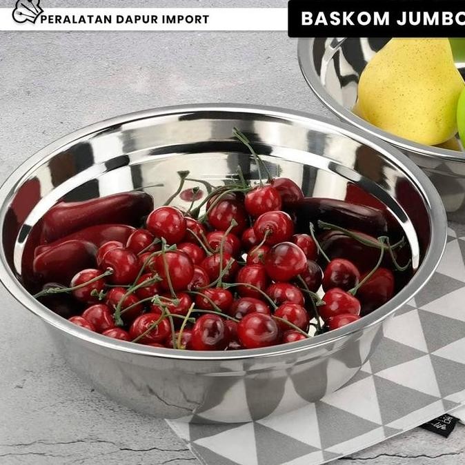 Baskom Mangkok Stainless Steel Ukuran Besar Multifungsi FA