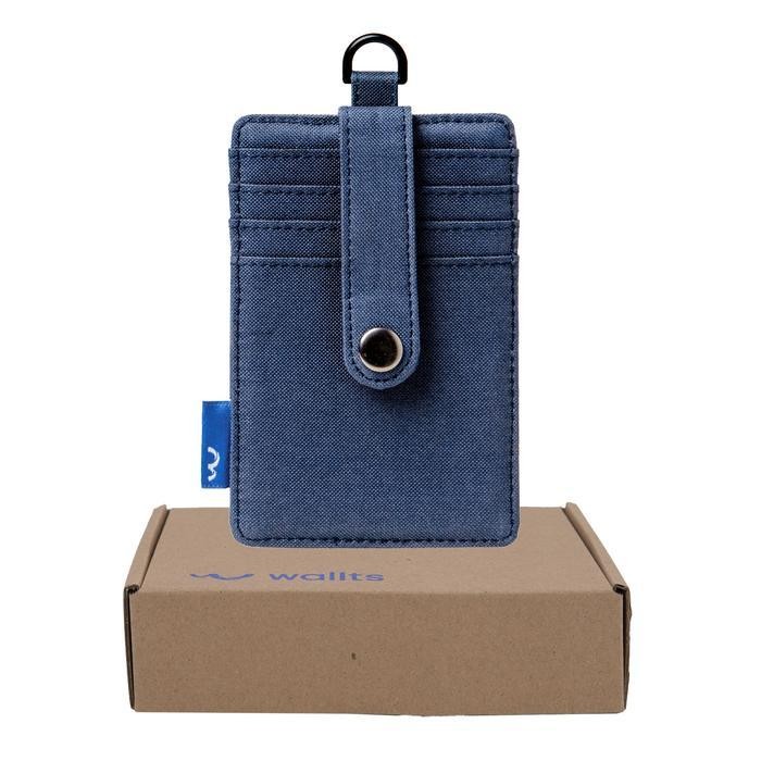 

Wallts Exon Navy - Dompet Lanyard Kanvas Kartu Name Tag Id Card Pria Wanita Cowok