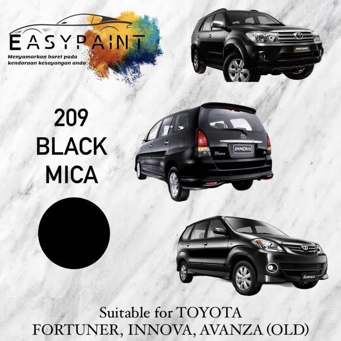 Cat Oles Mobil Toyota 209 Black Mica - Avanza Innova Fortuner Warna Hitam Metalik