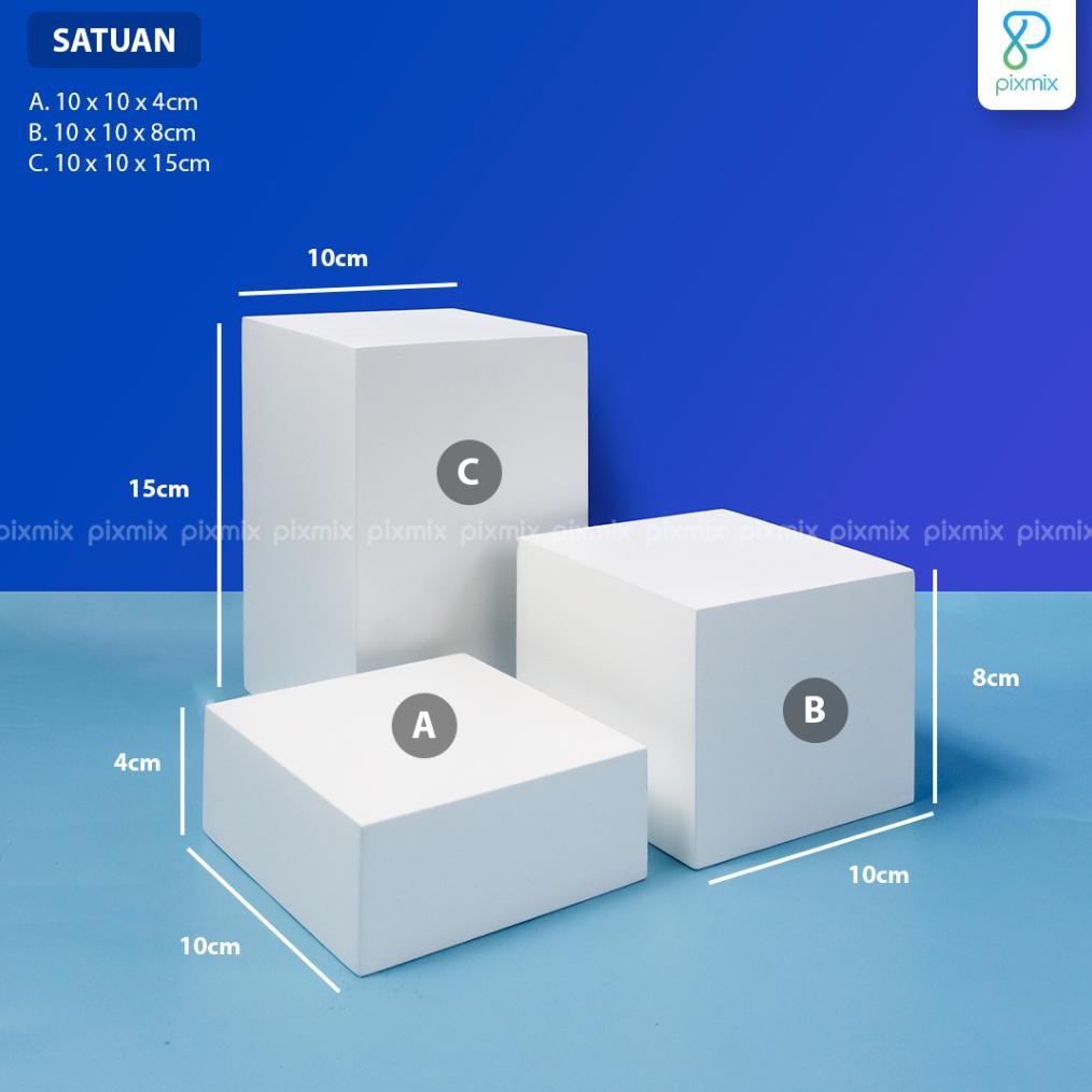 Kubus Geometris / Properti Foto Produk - Pixmix Gio