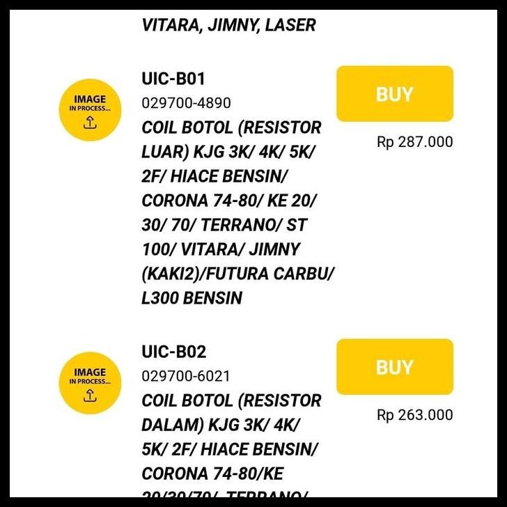 GRATIS ONGKIR COIL KUIL BOTOL STECKER KIJANG CARRY FUTURA KATANA 