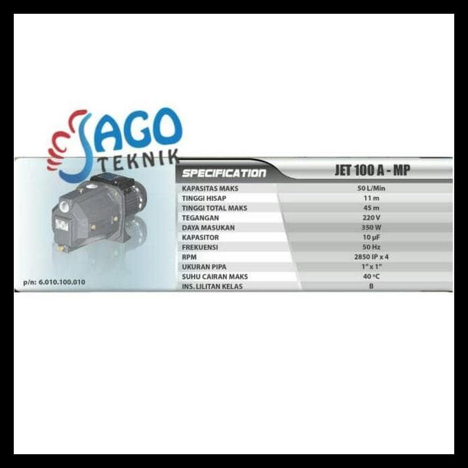 HOT DEAL POMPA SUMUR DALAM SEMI JET PUMP JET 10OA-MPS 