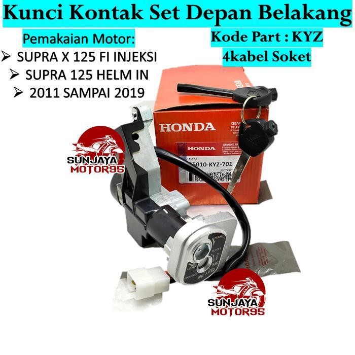 Kunci Kontak Supra X 125 Fi Injeksi Helm In Set + Kunci Jok Belakang Kyz Accessories Motor  Anak Kab