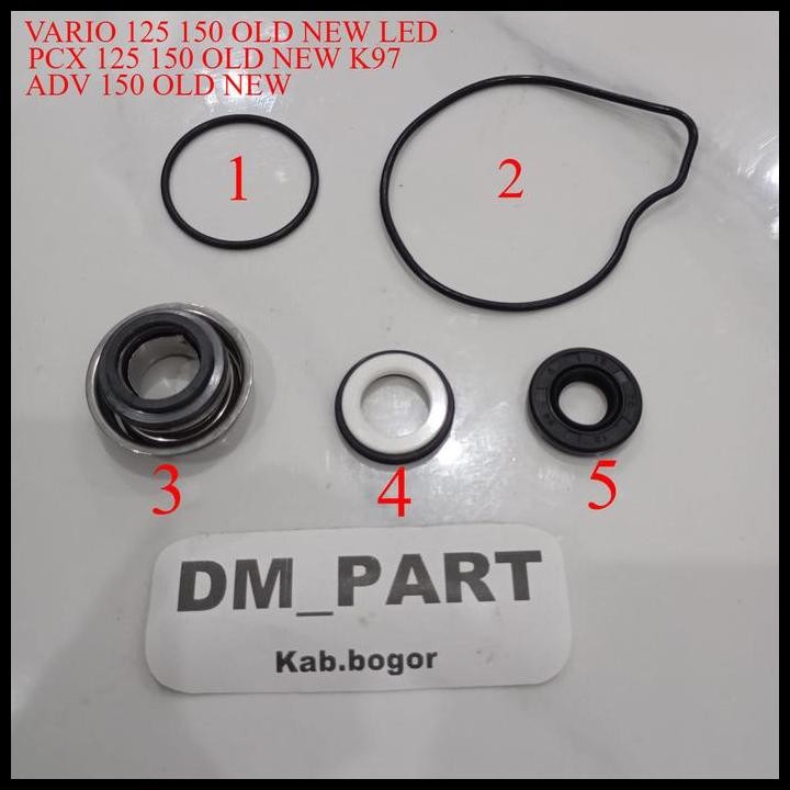 TERMURAH SEAL SIL OLI OIL WATER PUMP RADIATOR 12 X 24 X 5 VARIO 110 LAMA KARBU FI TECHNO CBS VARIO 1