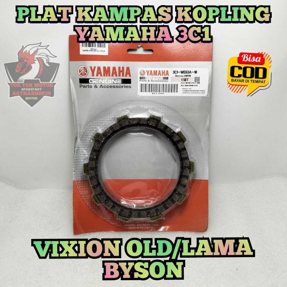 KAMPAS KOPLING SET 3C1 ASLI ORIGINAL MOTOR YAMAHA VIXION OLD / LAMA , BYSON Karbu , BISON FI Injeksi